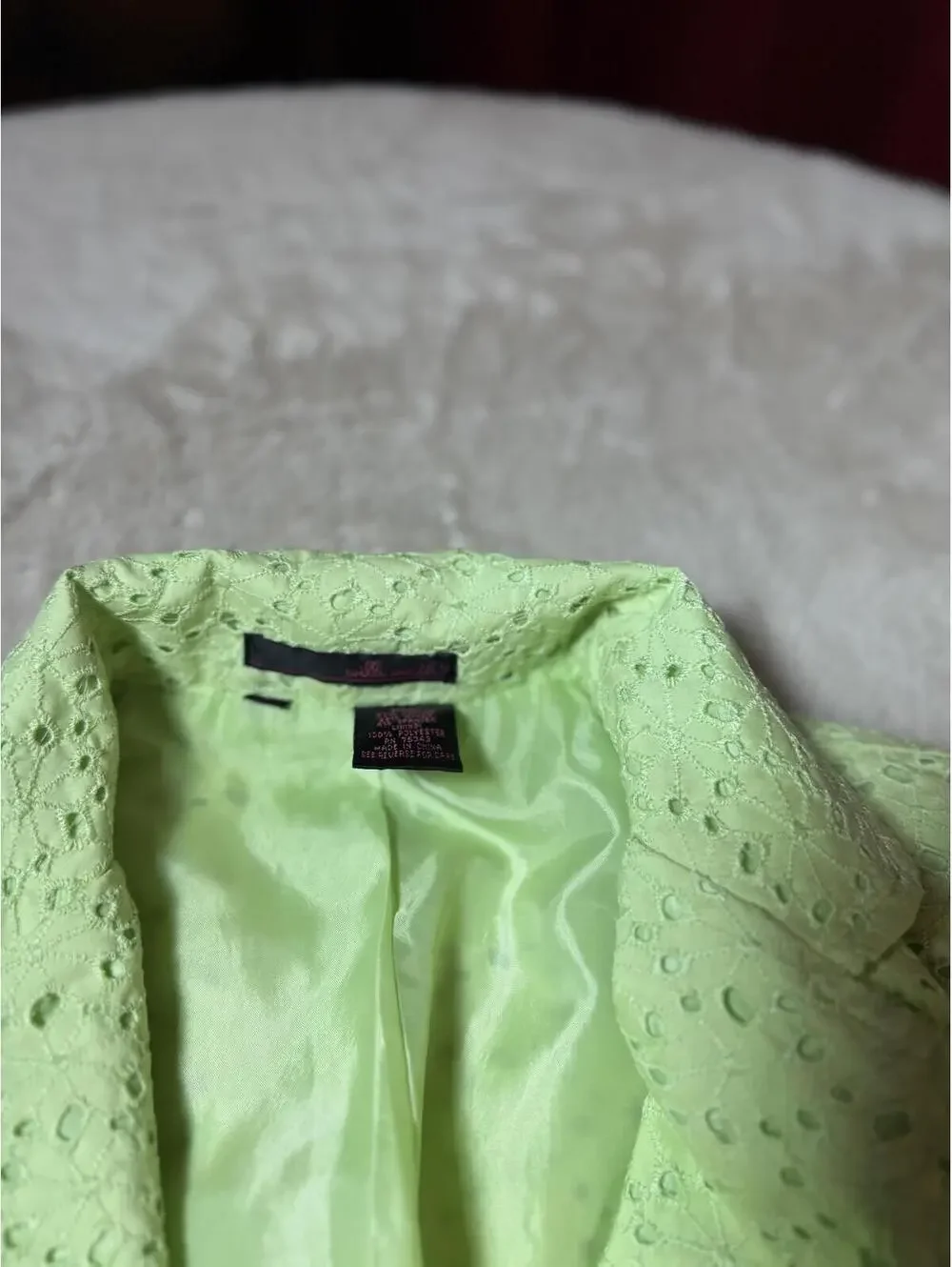 Willie Smith Light Green Eyelet Lace Skirt SZ 6